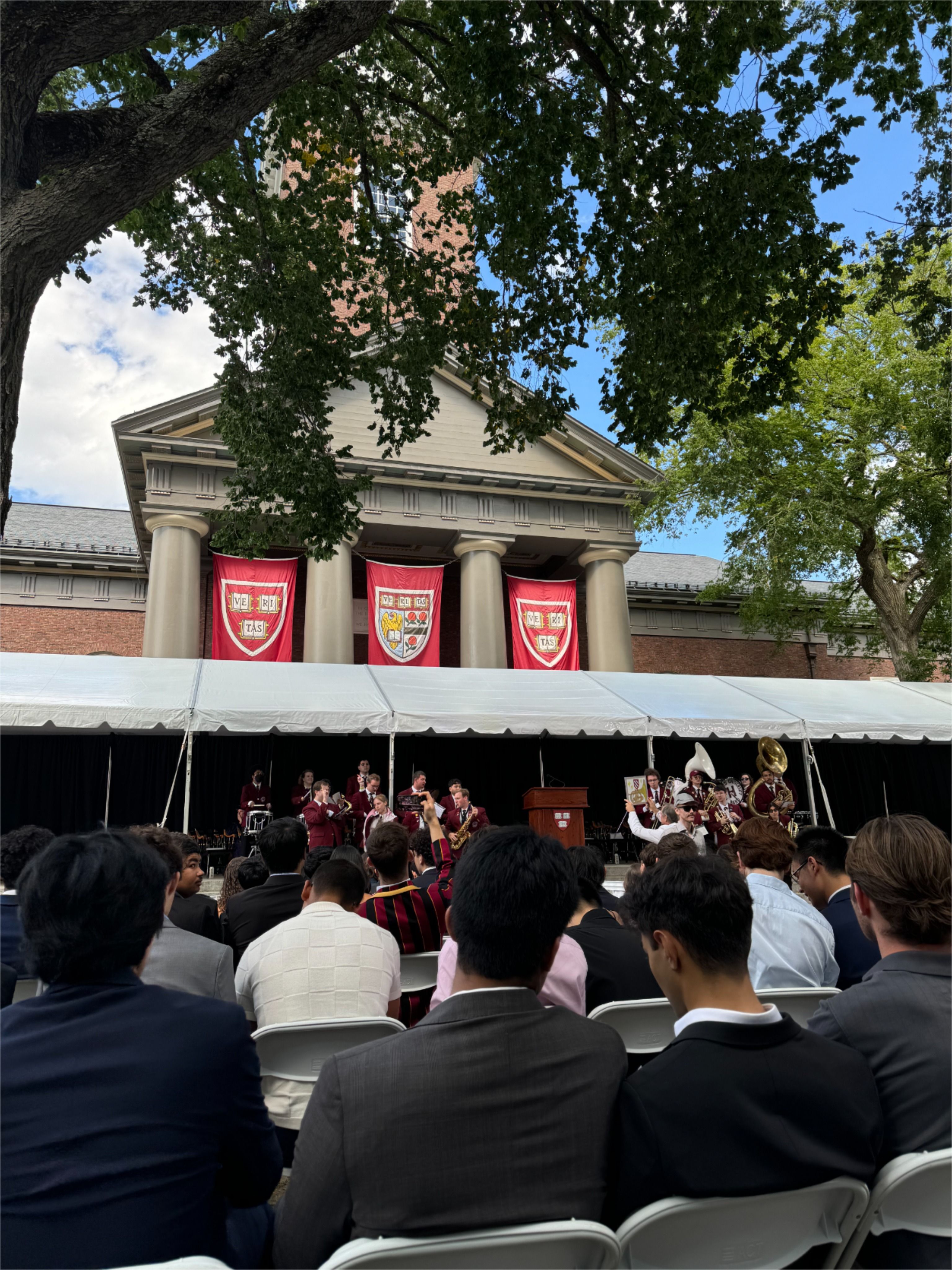 Evento em Harvard com estudantes